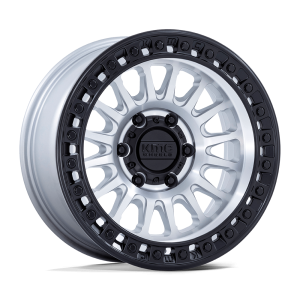 17" KMC WHEELS KM552 IMS MACHINED WITH MATTE BLACK LIP FINISH RIMS