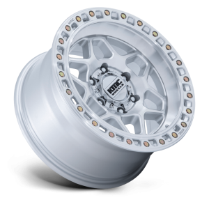 17" KMC WHEELS KM553 TORX GLOSS SILVER WITH MACHINED FACE FINISH RIMS - Image 3