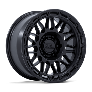 17" KMC WHEELS KM555 ATTACK MATTE BLACK FINISH RIMS