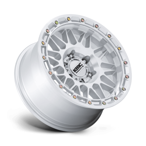 17" KMC WHEELS KM555 ATTACK GLOSS SILVER WITH MACHINED FACE FINISH RIMS - Image 3