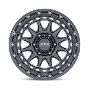17" KMC WHEELS KM556 CRUX GLOSS GUNMETAL FINISH RIMS - Image 2