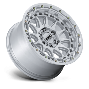 17" KMC WHEELS KM556 CRUX GLOSS SILVER MACHINED FACE FINISH RIMS - Image 3