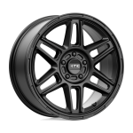 17" KMC WHEELS KM716 NOMAD SATIN BLACK FINISH RIMS