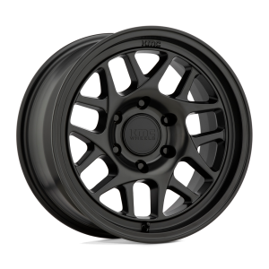 17" KMC WHEELS KM717 BULLY OL SATIN BLACK FINISH RIMS