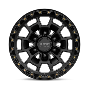 17" KMC WHEELS KM718 SUMMIT SATIN BLACK FINISH RIMS - Image 2