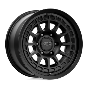 17" KMC WHEELS KM719 CANYON SATIN BLACK FINISH RIMS