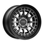 17" KMC WHEELS KM719 CANYON SATIN BLACK WITH GRAY TINT CROSSOVER SUV FINISH RIMS