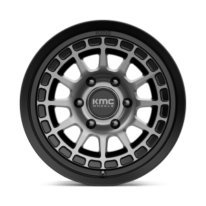 17" KMC WHEELS KM719 CANYON SATIN BLACK WITH GRAY TINT CROSSOVER SUV FINISH RIMS - Image 2