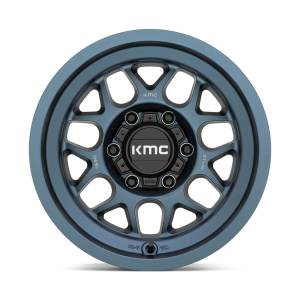 17" KMC WHEELS KM725 TERRA METALLIC BLUE FINISH RIMS - Image 2