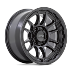 17" KMC WHEELS KM727 WRATH SATIN BLACK FINISH RIMS