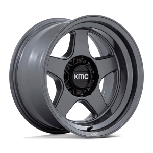 17" KMC WHEELS KM728 LOBO MATTE ANTHRACITE FINISH RIMS