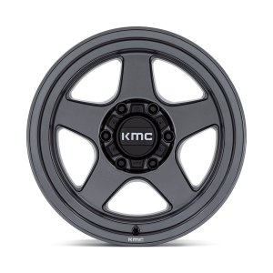 17" KMC WHEELS KM728 LOBO MATTE ANTHRACITE FINISH RIMS - Image 2