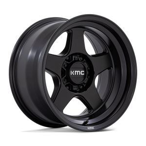 17" KMC WHEELS KM728 LOBO MATTE BLACK FINISH RIMS