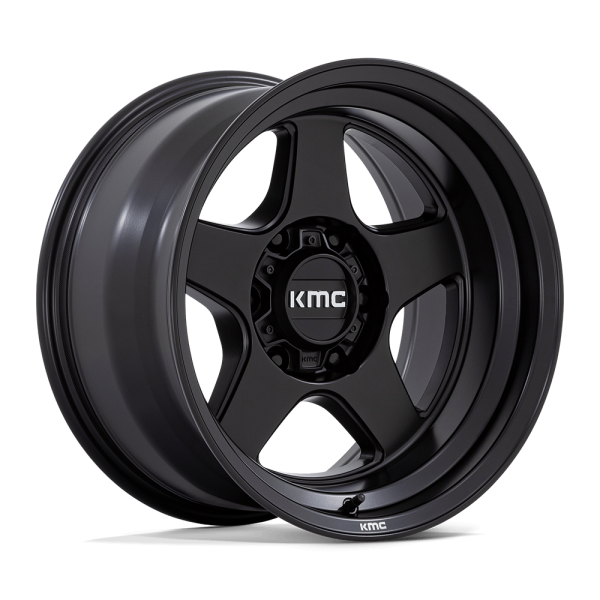 17" KMC WHEELS KM728 LOBO MATTE BLACK FINISH RIMS