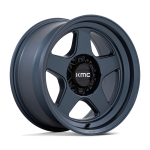 17" KMC WHEELS KM728 LOBO METALLIC BLUE FINISH RIMS