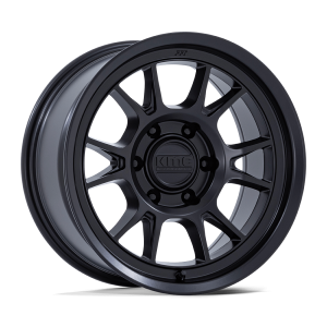 17" KMC WHEELS KM729 RANGE MATTE BLACK FINISH RIMS