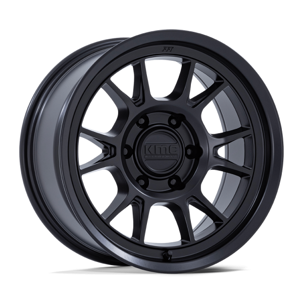 17" KMC WHEELS KM729 RANGE MATTE BLACK FINISH RIMS