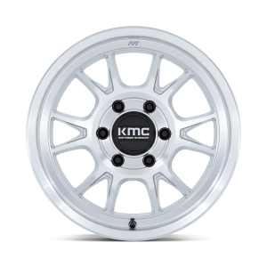 17" KMC WHEELS KM729 RANGE GLOSS SILVER MACHINED FACE FINISH RIMS - Image 2