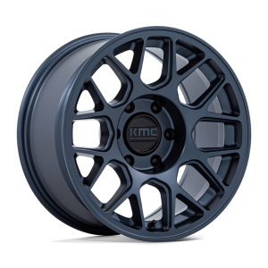 17" KMC WHEELS KM730 HATCHET METALLIC BLUE FINISH RIMS