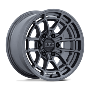 17" KMC WHEELS KM732 ARCHER GLOSS ANTHRACITE FINISH RIMS