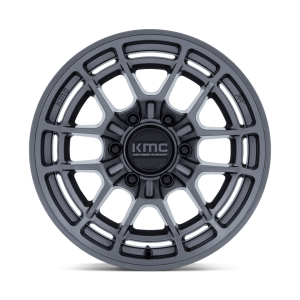 17" KMC WHEELS KM732 ARCHER GLOSS ANTHRACITE FINISH RIMS - Image 2