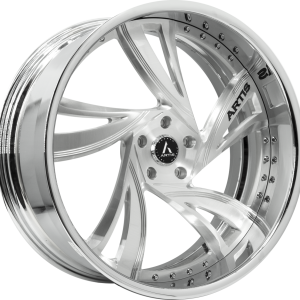 24" ARTIS FORGED KINGSTON BRUSHED FACE CHROME LIP FINISH RIMS
