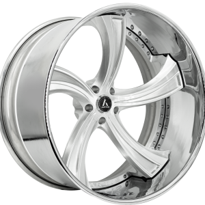 20" ARTIS FORGED WHEELS KOKOMO BRUSHED SILVER FACE CHROME LIP FINISH