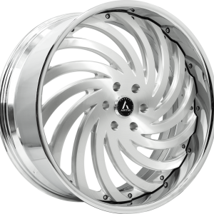 24" ARTIS FORGED KURVA BRUSHED FACE CHROME LIP FINISH RIMS