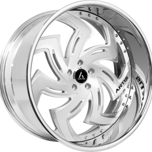 24" ARTIS FORGED KUT BRUSHED FACE CHROME LIP FINISH RIMS - Image 1