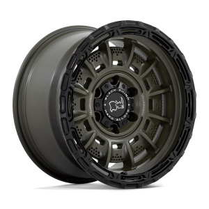 17" BLACK RHINO WHEELS LEGION OLIVE DRAB GREEN W/BLACK LIP FINISH RIMS