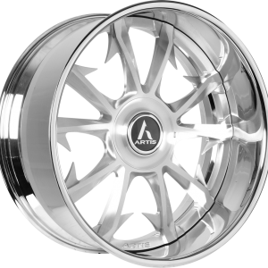 22" ARTIS FORGED WHEELS LUSSO XL BRUSHED FACE CHROME LIP FINISH RIMS - Image 1