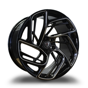 20" MARQUEE WHEELS M1002 GLOSS BLACK MILLED FINISH RIMS