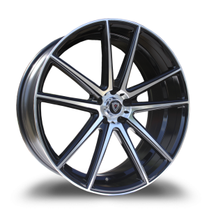 20" MARQUEE WHEELS M3197 GLOSS BLACK MACHINE FINISH RIMS
