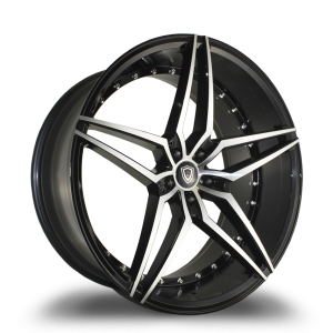 18" MARQUEE WHEELS M3259 GLOSS BLACK MACHINED FINISH RIMS
