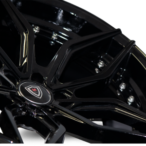 20" MARQUEE WHEELS M3371 GLOSS BLACK FINISH RIMS - Image 4