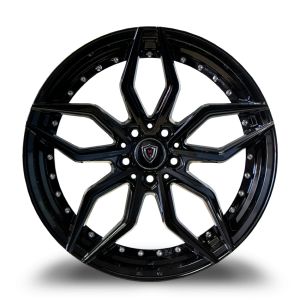 20" MARQUEE WHEELS M3371 GLOSS BLACK FINISH RIMS - Image 2