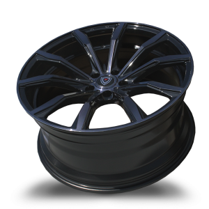 20" MARQUEE WHEELS M4408 GLOSS BLACK SMOKE MACHINED LIGHT WHEEL FINISH RIM - Image 3