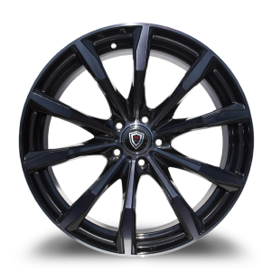 20" MARQUEE WHEELS M4408 GLOSS BLACK SMOKE MACHINED LIGHT WHEEL FINISH RIM - Image 2