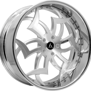 20" ARTIS FORGED WHEELS MEDUSA BRUSHED SILVER FACE CHROME LIP FINISH