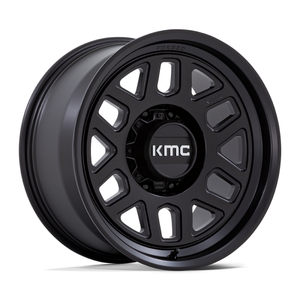 18" KMC WHEELS KM451 MESA SATIN BLACK FORGED MONOBLOCK FINISH RIMS