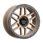 18" KMC WHEELS KM544 MESA MATTE BRONZE W/ BLACK LIP FINISH RIMS