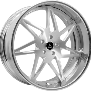 20" ARTIS FORGED WHEELS NIRVANA BRUSHED SILVER FACE CHROME LIP FINISH