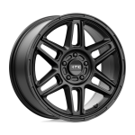 18" KMC WHEELS KM716 NOMAD SATIN BLACK FINISH RIMS