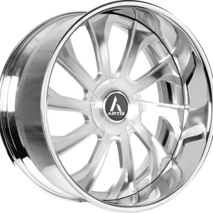 26" ARTIS FORGED WHEELS PENTHAUSE XL BRUSHED CHROME LIP FINISH RIMS