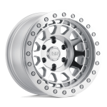 17" BLACK RHINO WHEELS PRIMM SILVER MIRROR FACE MACHINED RING FINISH RIMS