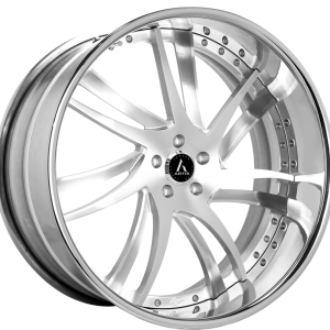 20" ARTIS FORGED WHEELS PROFILE BRUSHED SILVER FACE CHROME LIP FINISH