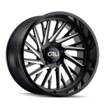 20" CALI WHEELS PURGE 9114 BLACK W/MILLED SPOKES FINISH RIMS