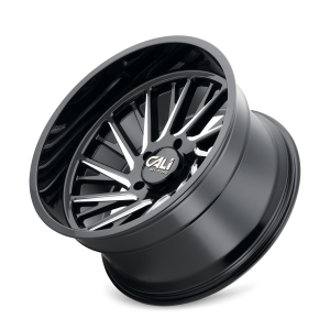 20" CALI WHEELS PURGE 9114 BLACK W/MILLED SPOKES FINISH RIMS - Image 3