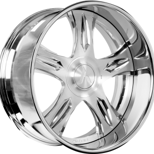 24" ARTIS FORGED WHEELS PYRO XL BRUSHED FACE CHROME LIP FINISH RIMS