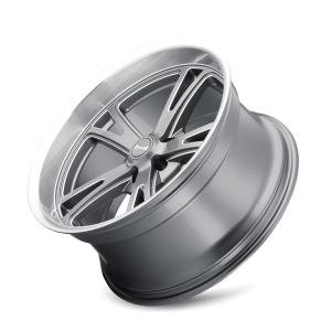 17" RIDLER WHEELS 606 GREY WITH MILLED SPOKES AND DIAMOND LIP RIMS - Image 3